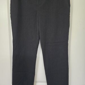 Talbots Black Bi-Stretch Straight-Leg Pants 14P 27" Inseam